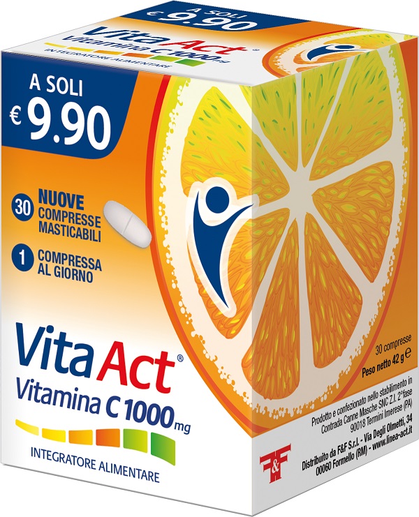 VITA ACT VITAMINA C 1000MG 30 COMPRESSE MASTICABILI - Fontenova srl