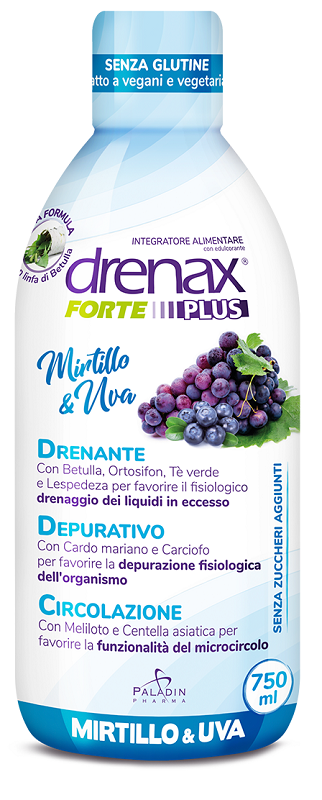 DRENAX FORTE PLUS ORIGINALE CON MIRTILLO E UVA 750 ML - Fontenova srl