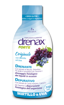 DRENAX FORTE ORIGINALE CON MIRTILLO E UVA 300 ML - Fontenova srl