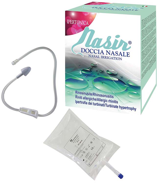 NASIR DOCCIA NASALE 2 SACCHE 250 ML ISOTONICA + 1 DEFLUSSORE - Fontenova srl