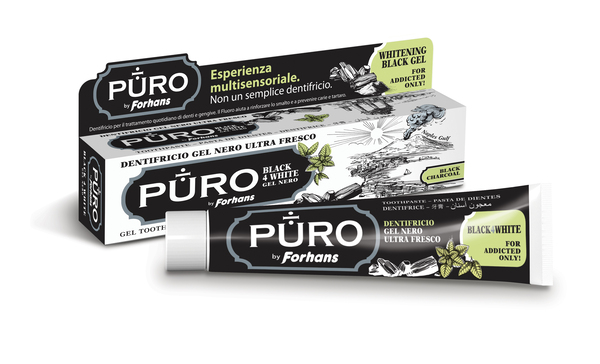 DENTIFRICIO FORHANS GEL BLACK4WHITE - Fontenova srl