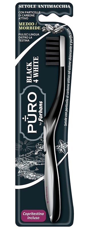 FORHANS SPAZZOLINO BLACK4WHITE SETOLE CARBONE - Fontenova srl