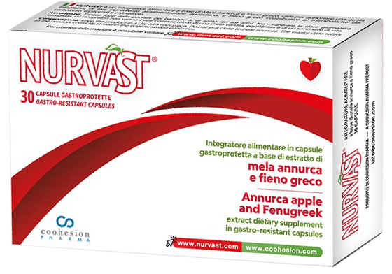 NURVAST 30 CAPSULE GASTROPROTETTE SENZA GLUTINE NATURALMENTE PRIVO DI LATTOSIO - Fontenova srl