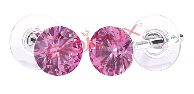 BJT946 ORECCHINI SWAROVSKI ROSE STAINLESS STEEL - Fontenova srl