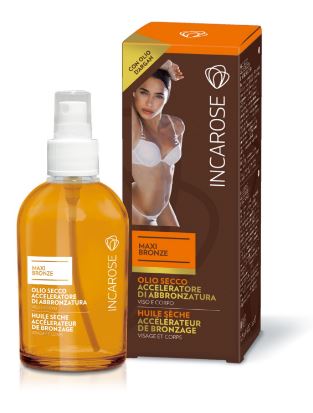 INCAROSE MAXI BRONZE OLIO SECCO ACCELERATORE DI ABBRONZATURA 125 ML - Fontenova srl