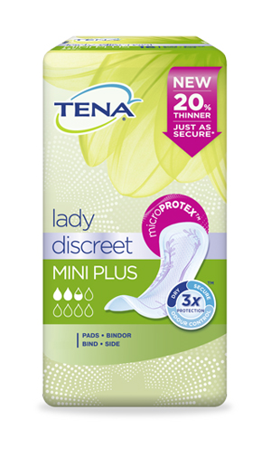 PANNOLONE SAGOMATO TENA DISCREET MINI PLUS 16 PEZZI - Fontenova srl