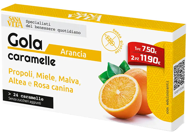 SANAVITA GOLA ARANCIA 24 COMPRESSE - Fontenova srl