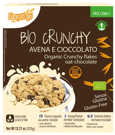 EASY TO GO BIO CRUNCHY AVENA E CIOCCOLATO 375 G - Fontenova srl