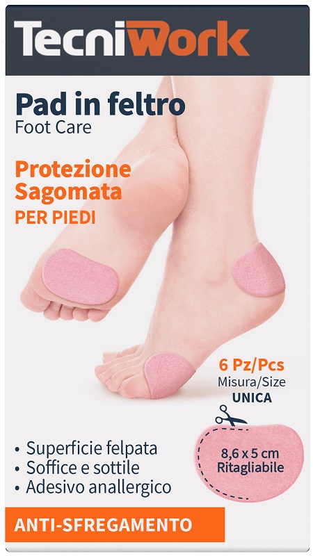 PAD IN FELTRO SAGOMATO 8,6X5CM 6 PEZZI - Fontenova srl