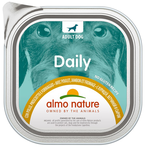 DAILY MENU DOG POLLO PROSCIUTTO FORMAGGIO 300 G - Fontenova srl
