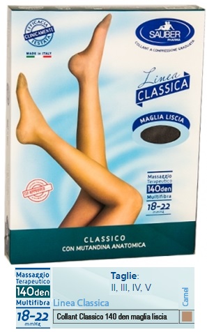 SAUBER CLASSICO COLLANT 140 DENARI MAGLIA LISCIA CAMEL 3 - Fontenova srl
