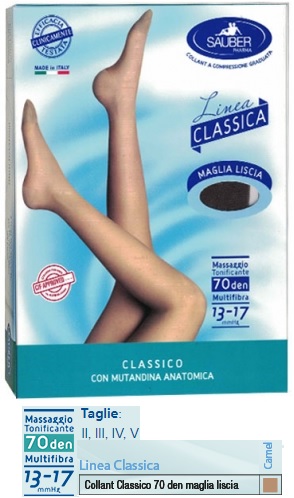 SAUBER CLASSICO COLLANT 70 DENARI MAGLIA LISCIA CAMEL 3 - Fontenova srl