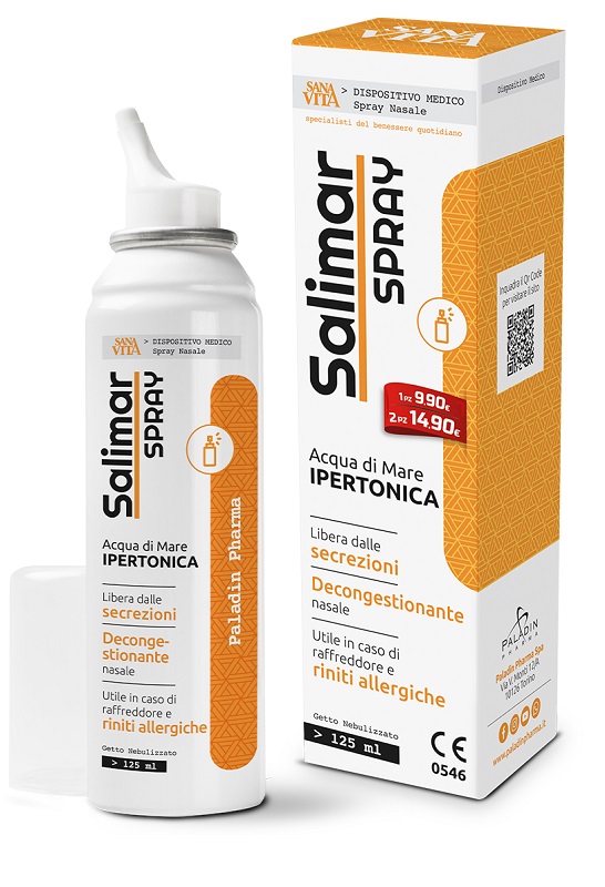 SPRAY NASALE IPERTONICO SANAVITA SALIMAR 125 ML - Fontenova srl