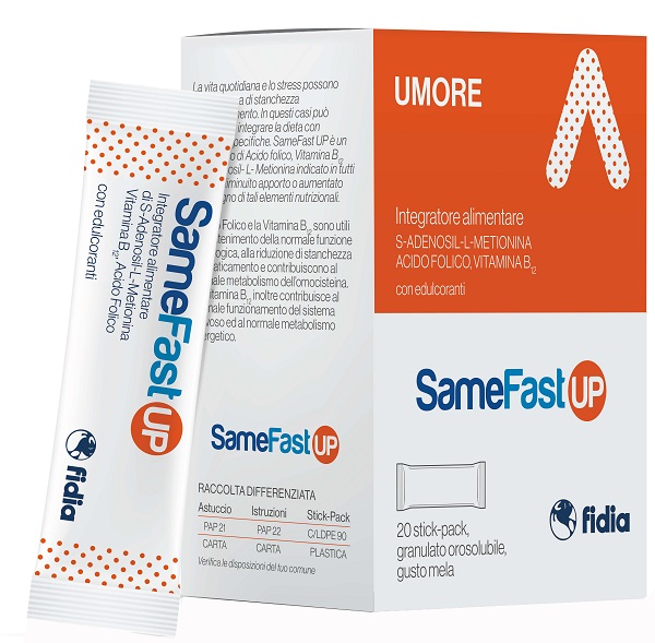 SAMEFAST UP 20 STICK PACK GRANULATO OROSOLUBILE GUSTO ANANAS - Fontenova srl
