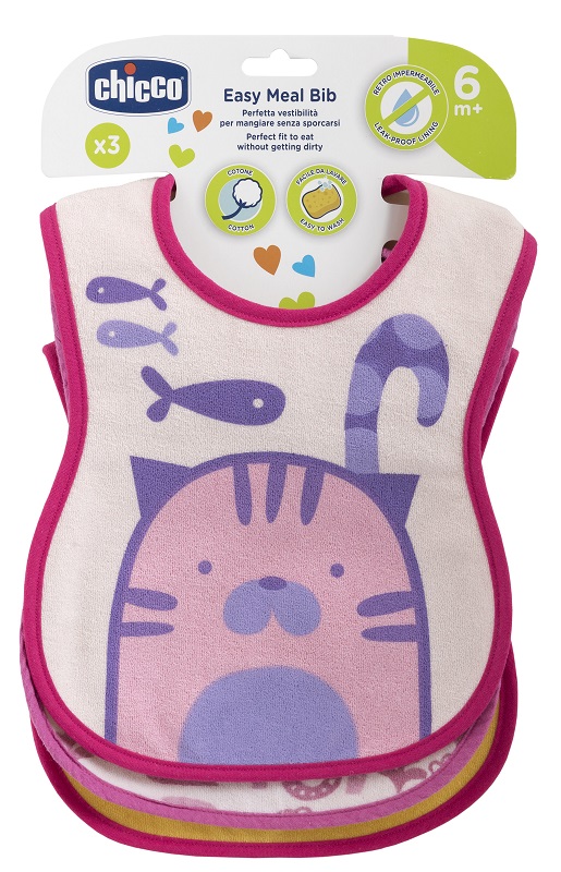 CHICCO BAVAGLINO PAPPA 6M 3 PEZZI GIRL - Fontenova srl