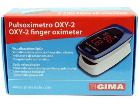 PULSOXIMETRO DA DITO OXY-2 SCHERMO LED 60X30,5X32,5MM 1 PEZZO - Fontenova srl