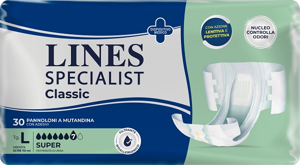 PANNOLONE A MUTANDA LINES SPECIALIST CLASSIC SUPER MG 30 PEZZI - Fontenova srl