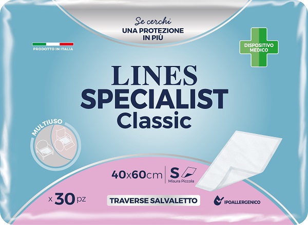 TRAVERSA PER INCONTINENZA LINES SPECIALIST CLASSIC NON STERILE 40X60 CM 30 PEZZI - Fontenova srl