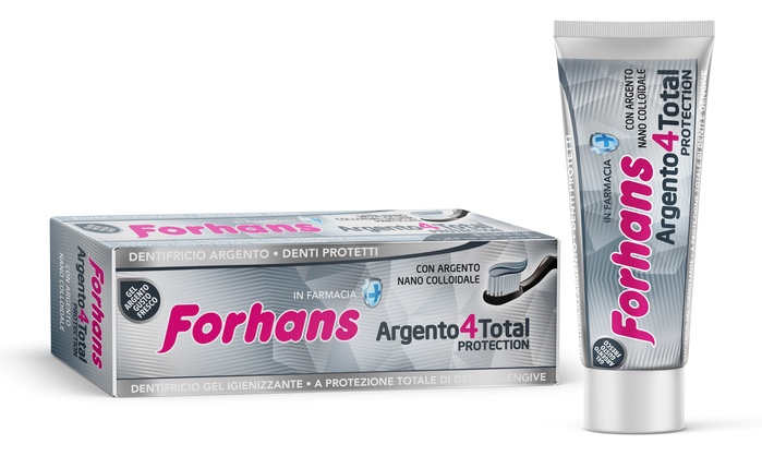 DENTIFRICIO SILVER 4 WHITE FORHANS 75 ML - Fontenova srl