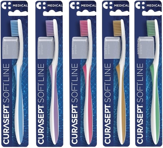 CURASEPT SPAZZOLINO SOFT MEDICAL COLORE AZZURRO - Fontenova srl