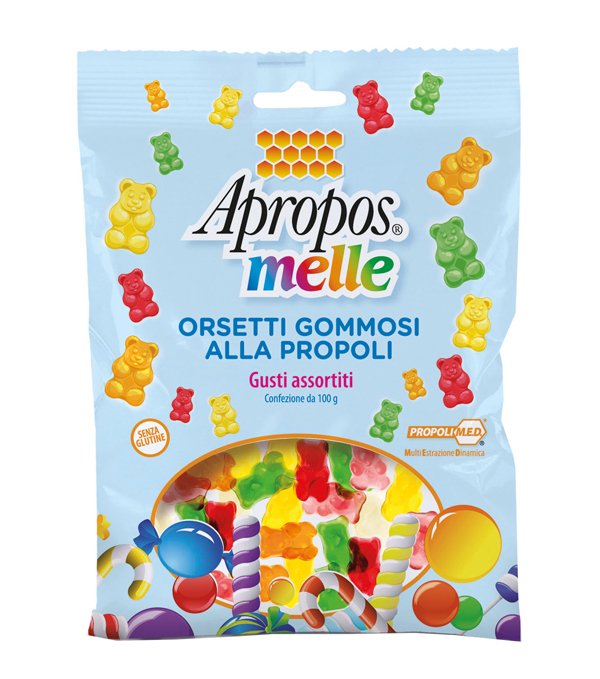 APROPOS MELLE ORSETTI GOMMOSI ALLA PROPOLI GUSTI ASSORTITI 100 G - Fontenova srl