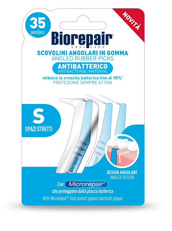 BIOREPAIR ORAL CARE ANTIBATTERICO SCOVOLINI MONOUSO IN GOMMA SPAZI STRETTI 40 PEZZI - Fontenova srl