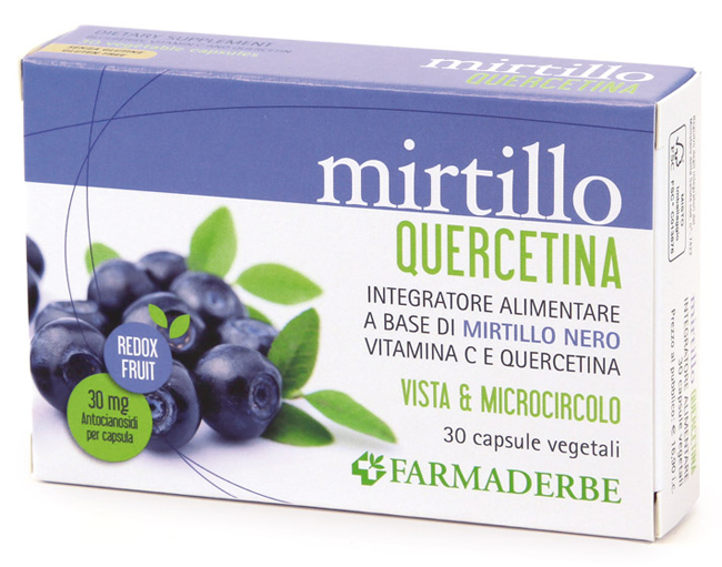 MIRTILLO QUERCETINA 30 CAPSULE VEGETALI - Fontenova srl