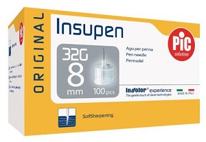 AGO PER PENNA PIC INSUPEN ORIGINAL GAUGE 32X8 MM 100 PEZZI - Fontenova srl