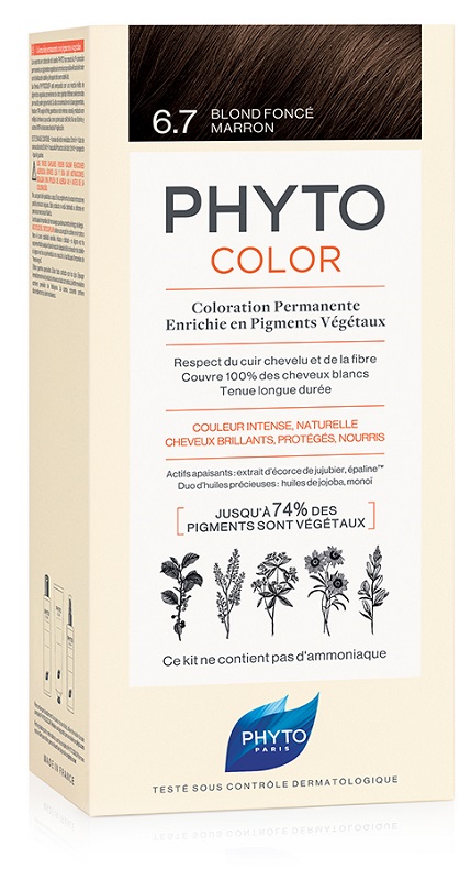 PHYTOCOLOR 6.7 BIONDO SCU TABA 1 LATTE + 1 CREMA + 1 MASCHERA + 1 PAIO DI GUANTI - Fontenova srl
