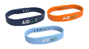 AIDME BRACCIALE SALVAVITA BLU CON SISTEMA NFC - Fontenova srl