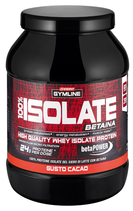 GYMLINE 100% WHEY ISOLATE CACAO 900 G - Fontenova srl
