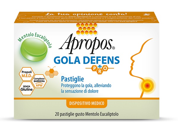 APROPOS GOLA DEFENS PRO 20 PASTIGLIE MENTOLO EUCALIPTO - Fontenova srl