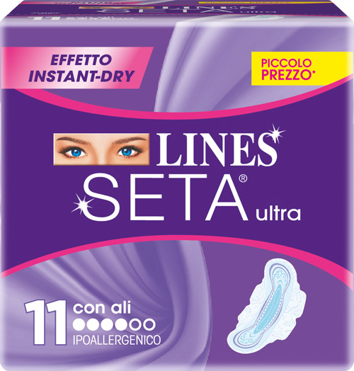 LINES SETA ULTRA ASSORBENTI CON ALI 11 PEZZI - Fontenova srl