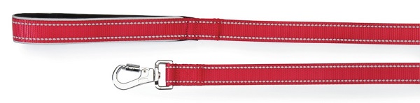 GUINZAGLIO REFLEX CON MANIGLIA IN NEOPRENE ROSSO 20 X 1200 MM - Fontenova srl