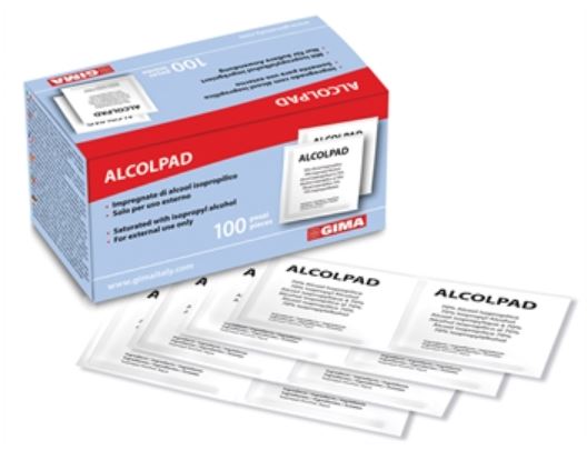 ALCOLPAD 70% ALCOOL ISOPROPILICO 100 PEZZI - Fontenova srl