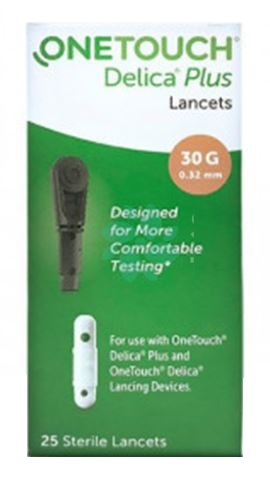 LANCETTE PUNGIDITO ONETOUCH DELICA PLUS 25 PEZZI CONFEZIONE RETAIL - Fontenova srl