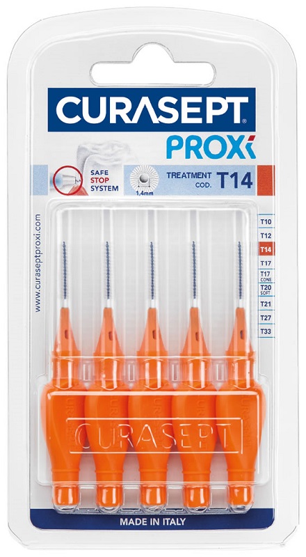 CURASEPT PROXI T14 ARANCIO/ORANGE 5 PEZZI - Fontenova srl