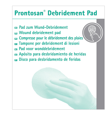 TAMPONE STERILE MONOUSO PRONTOSAN DEBRIDEMENT PAD IN POLIESTERE/POLIPROPILENE ASSORBENTE SPESSORE 3 MM SUPERFICIE 74,75 CMQ MISURA 9X13 CM 10 PEZZI - Fontenova srl