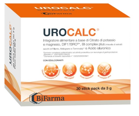UROCALC 30 STICK PACK DA 3 G CON EDULCORANTI GUSTO ARANCIA SENZA GLUTINE SENZA LATTOSIO - Fontenova srl