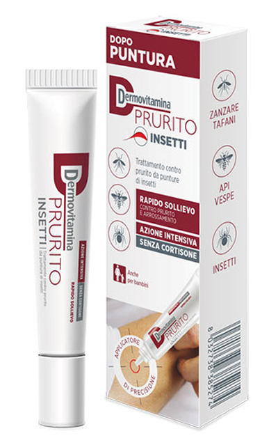 DERMOVITAMINA PRURITO INSETTI DOPO PUNTURA RAPIDO SOLLIEVO AZIONE INTENSIVA SENZA CORTISONE 15 ML - Fontenova srl