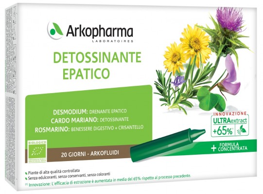 ARKOFLUIDI DETOSSINANTE EPATICO 20 FIALE - Fontenova srl