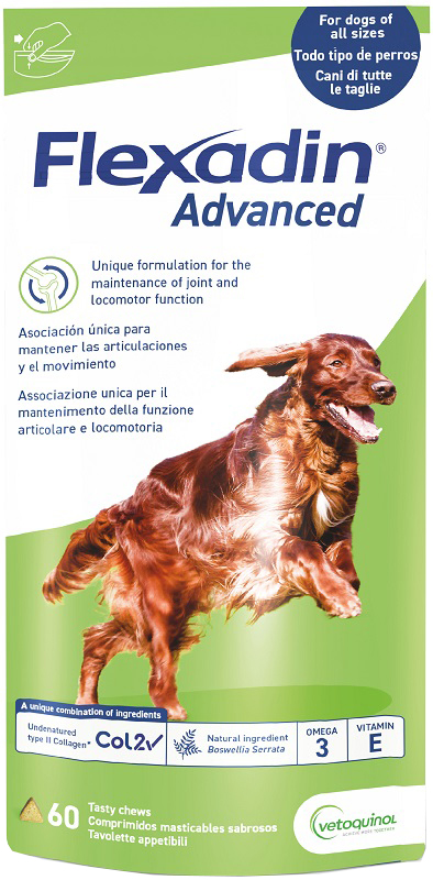 FLEXADIN ADVANCED CANE TUTTE LE TAGLIE 60 TAVOLETTE APPETIBILI - Fontenova srl