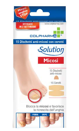 DISCHETTO ANTIMICOSI CON CEROTTO COLPHARMA 15 PEZZI - Fontenova srl