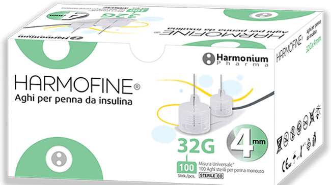 AGO HARMOFINE PENNA DA INSULINA GAUGE 32 4MM 100 PEZZI - Fontenova srl
