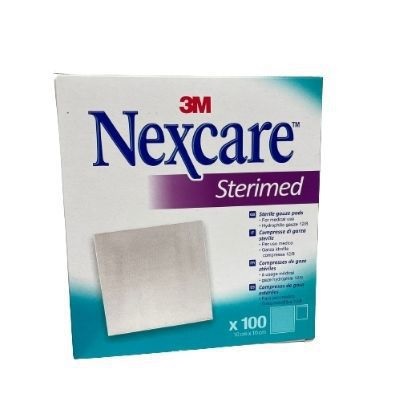 GARZA COMPRESSA NEXCARE STERIMED IN COTONE 20 FILI 18X40CM MULTILINGUAL 100 PEZZI - Fontenova srl