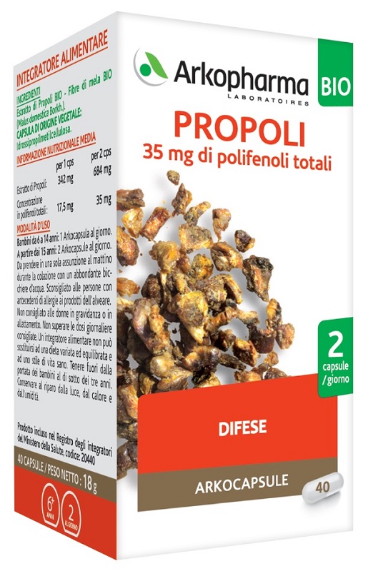 ARKOPHARMA PROPOLI BIO 40 CAPSULE - Fontenova srl