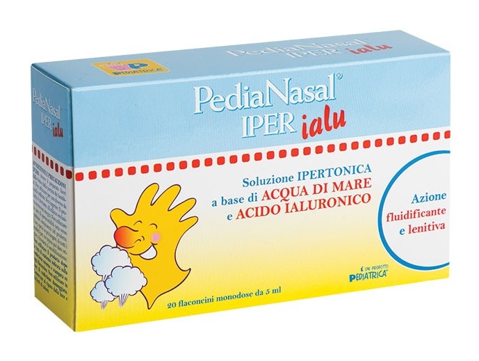 PEDIANASAL IPER SOLUZIONE IPERTONICA CON ACIDO IALURONICO 20 FLACONCINI MONODOSE DA 5 ML - Fontenova srl