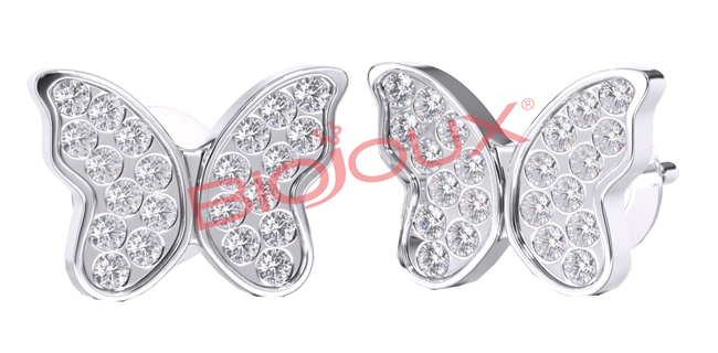 BJT979 ORECCHINI BUTTERFLY STAINLESS STEEL - Fontenova srl