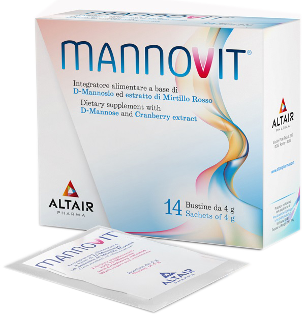 MANNOVIT 14 BUSTINE DA 4 G CON ZUCCHERI ED EDULCORANTE - Fontenova srl
