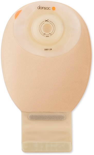 DANSAC NOVALIFE TRE 1 SACCA APERTA OPACA SOFTCONVEX MIDI PER ILEOSTOMIA CON FINESTRA RITAGLIABILE 15-24MM 350 ML 10 PEZZI - Fontenova srl